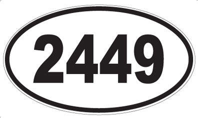 2449 - Oval Sticker
