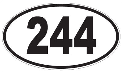 244 - Oval Sticker