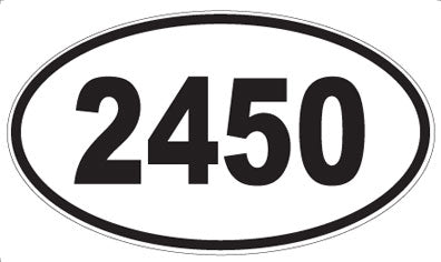 2450 - Oval Sticker