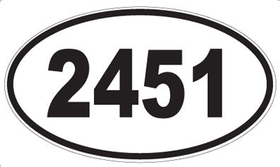2451 - Oval Sticker