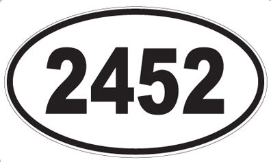 2452 - Oval Sticker