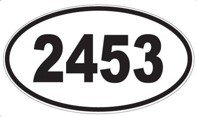 2453 - Oval Sticker