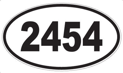 2454 - Oval Sticker