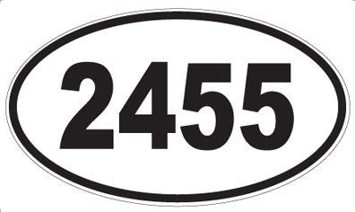 2455 - Oval Sticker