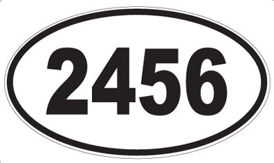 2456 - Oval Sticker