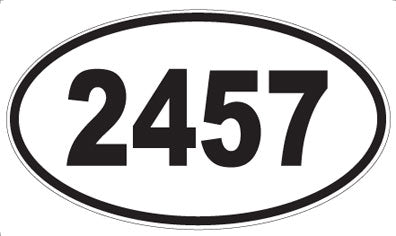 2457 - Oval Sticker