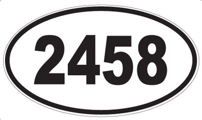 2458 - Oval Sticker
