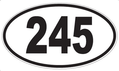 245 - Oval Sticker