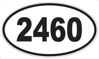 2460 - Oval Sticker