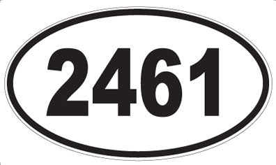 2461 - Oval Sticker