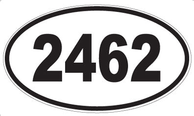 2462 - Oval Sticker