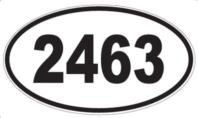 2463 - Oval Sticker
