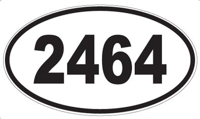2464 - Oval Sticker
