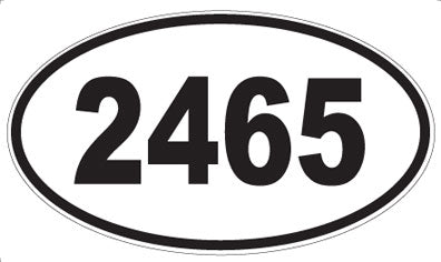 2465 - Oval Sticker