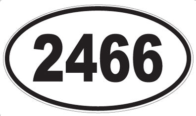 2466 - Oval Sticker
