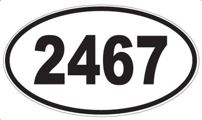 2467 - Oval Sticker