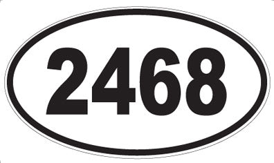 2468 - Oval Sticker