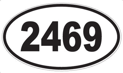 2469 - Oval Sticker