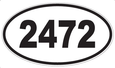 2472 - Oval Sticker