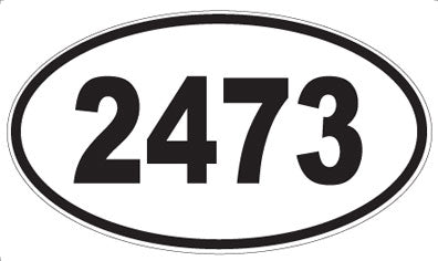 2473 - Oval Sticker