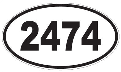 2474 - Oval Sticker