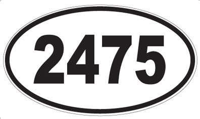 2475 - Oval Sticker