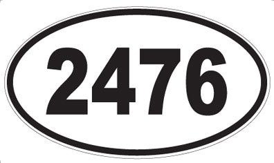 2476 - Oval Sticker