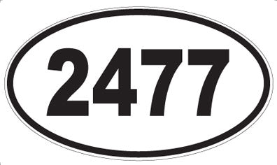 2477 - Oval Sticker