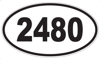 2480 - Oval Sticker