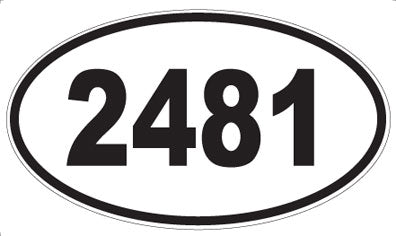 2481 - Oval Sticker