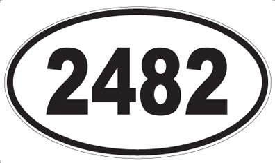 2482 - Oval Sticker