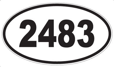 2483 - Oval Sticker