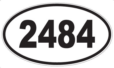 2484 - Oval Sticker