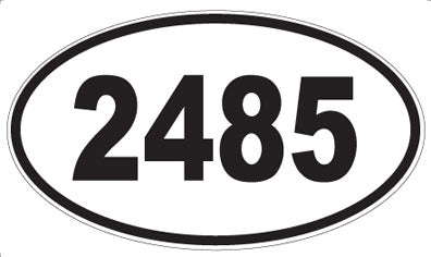 2485 - Oval Sticker