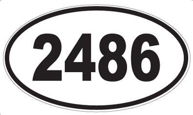 2486 - Oval Sticker