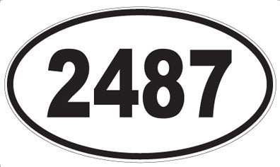 2487 - Oval Sticker