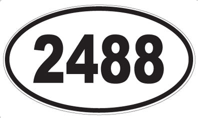2488 - Oval Sticker