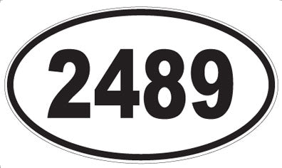 2489 - Oval Sticker