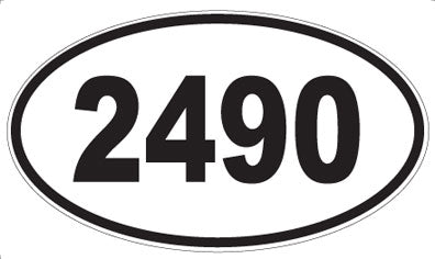 2490 - Oval Sticker