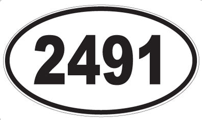 2491 - Oval Sticker