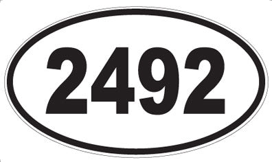 2492 - Oval Sticker
