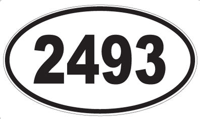 2493 - Oval Sticker