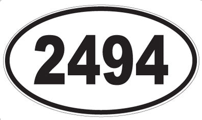 2494 - Oval Sticker