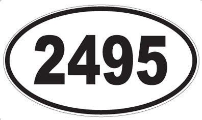 2495 - Oval Sticker