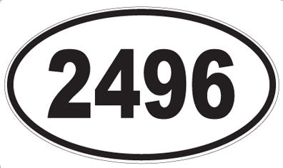 2496 - Oval Sticker