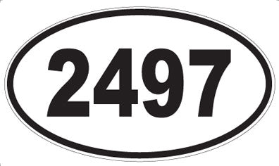 2497 - Oval Sticker