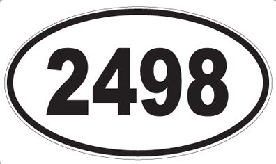 2498 - Oval Sticker