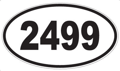 2499 - Oval Sticker