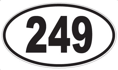 249 - Oval Sticker