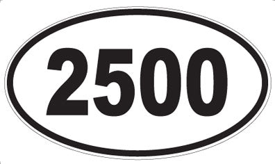 2500 - Oval Sticker